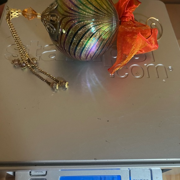 Vintage Bombay Blown Glass Ornaments Iridescent round globe - Picture 4 of 5